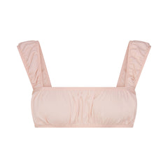 COTTON POPLIN BRALETTE | DUSTY PINK FLAT ON A WHITE BACKGROUND | FLT