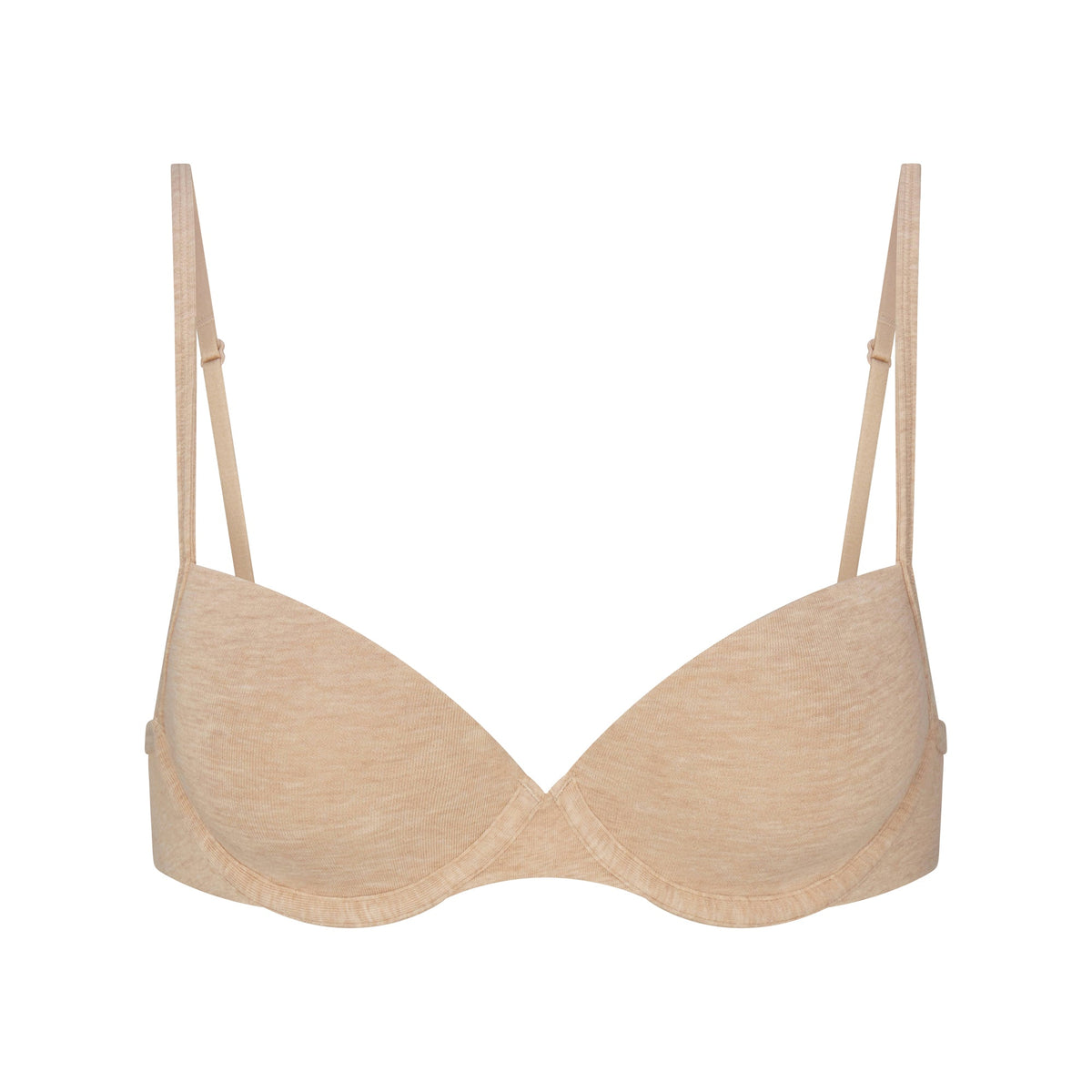 EVERYDAY COTTON T-SHIRT BRA | CLAY HEATHER FLAT ON A WHITE BACKGROUND | FLT
