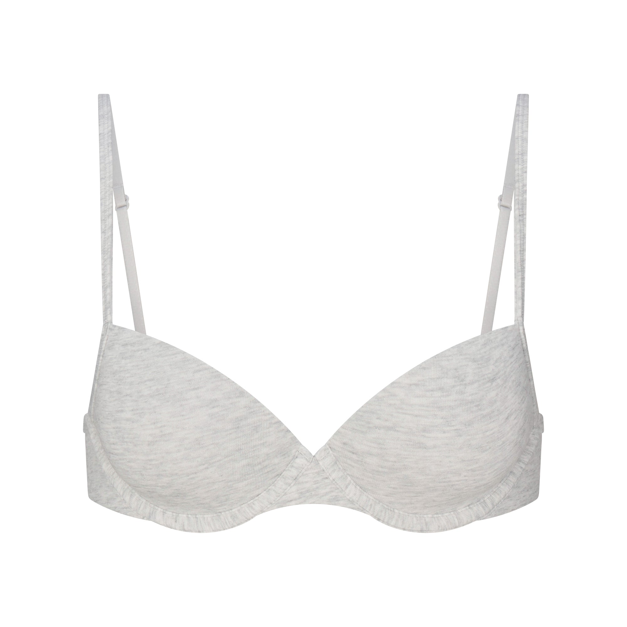 EVERYDAY COTTON T-SHIRT BRA | LIGHT HEATHER GREY FLAT ON A WHITE BACKGROUND | FLT