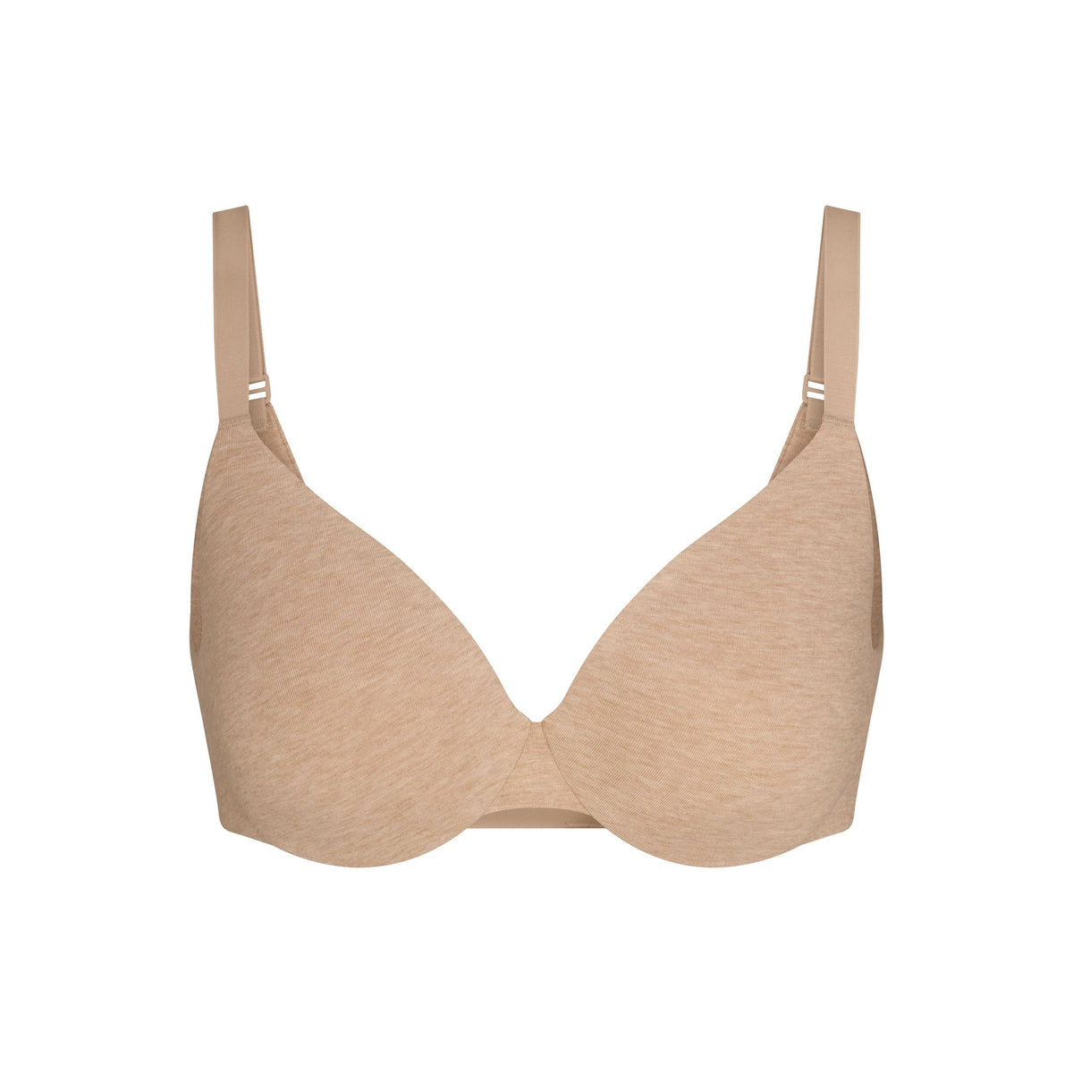 EVERYDAY COTTON FULL COVERAGE BRA | CLAY HEATHER FLAT ON A WHITE BACKGROUND | FLT