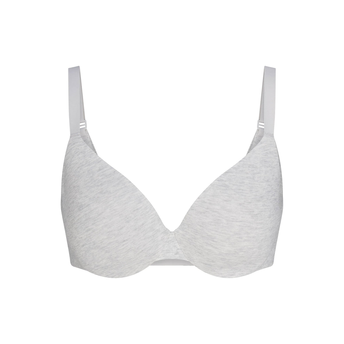 EVERYDAY COTTON FULL COVERAGE BRA | LIGHT HEATHER GREY FLAT ON A WHITE BACKGROUND | FLT