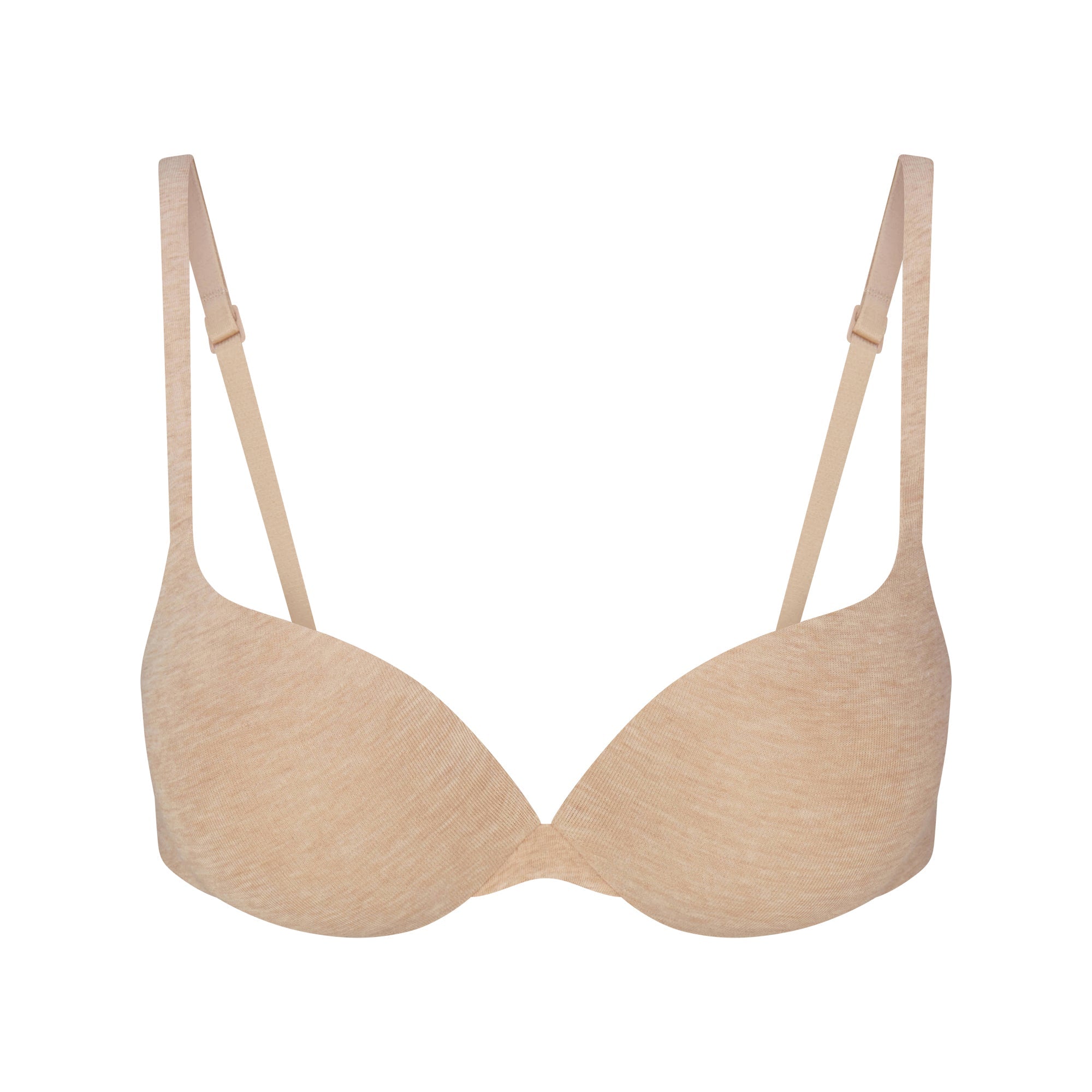 EVERYDAY COTTON ULTIMATE TEARDROP PUSH-UP BRA | CLAY HEATHER FLAT ON A WHITE BACKGROUND | FLT