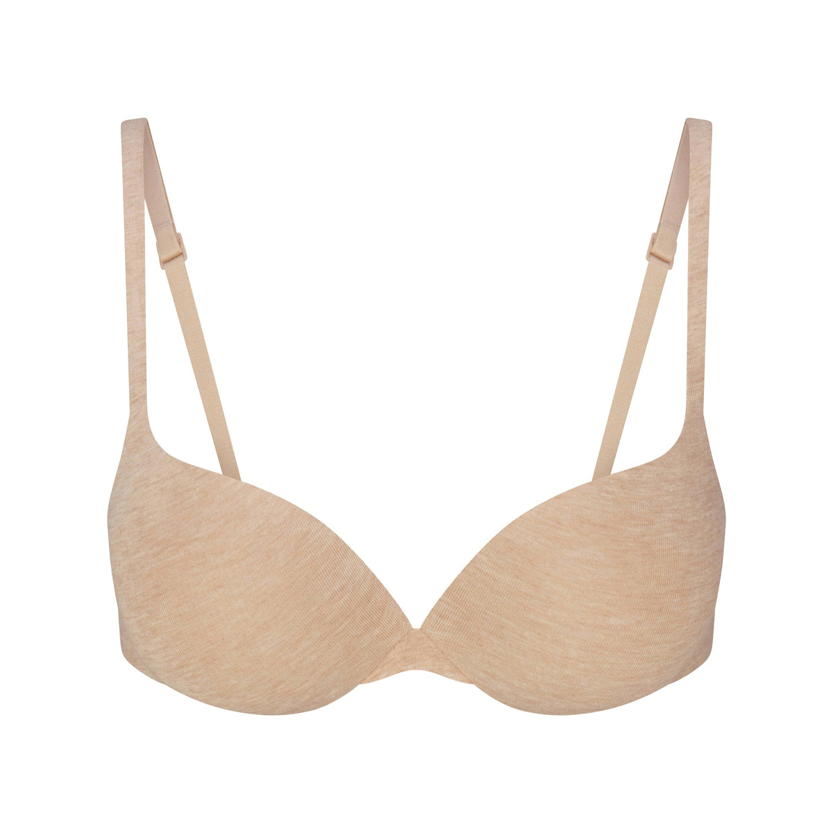 EVERYDAY COTTON ULTIMATE TEARDROP PUSH-UP BRA | CLAY HEATHER FLAT ON A WHITE BACKGROUND | FLT