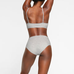 COTTON JERSEY SCOOP BRALETTE WORN BY A MODEL IN BACK VIEW