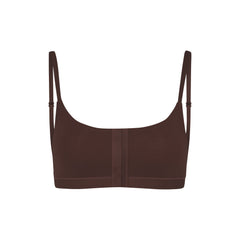 ADAPTIVE FITS EVERYBODY SCOOP BRALETTE | COCOA (ADAPTIVE BRALETTES) LAYS FLAT ON A WHITE BACKGROUND | FLT