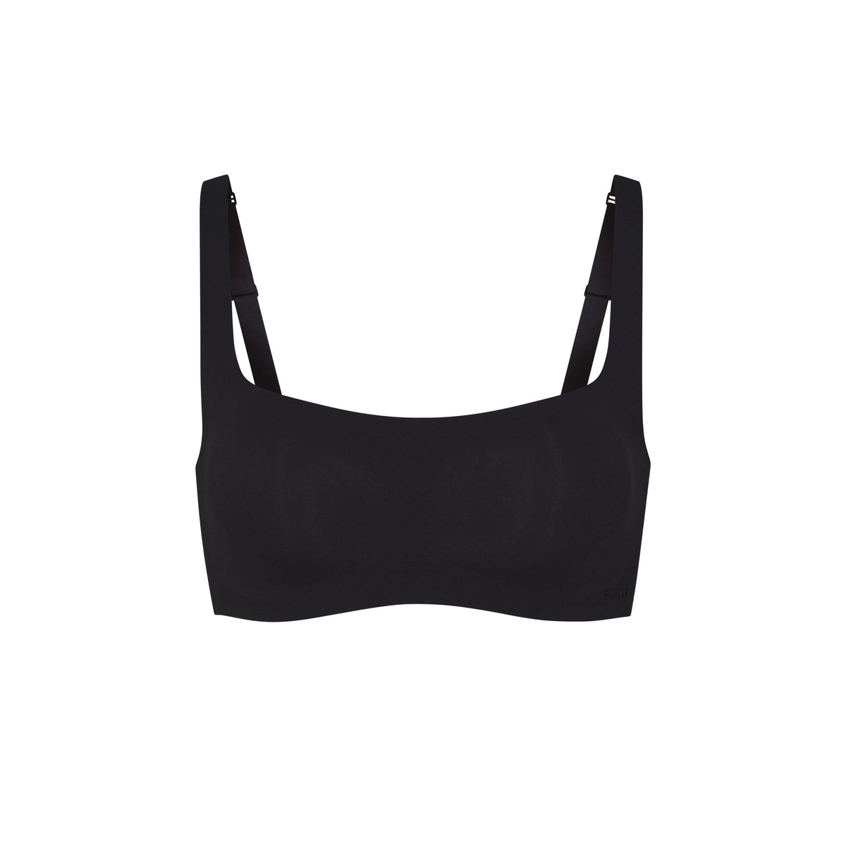 NAKED SCOOP BRALETTE | ONYX (SCOOP BRALETTES) LAYS FLAT ON A WHITE BACKGROUND | FLT