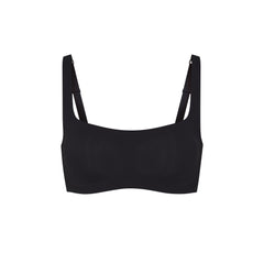 NAKED SCOOP BRALETTE | ONYX (SCOOP BRALETTES) LAYS FLAT ON A WHITE BACKGROUND | FLT