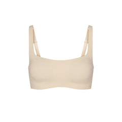NAKED SCOOP BRALETTE | SAND (SCOOP BRALETTES) LAYS FLAT ON A WHITE BACKGROUND | FLT