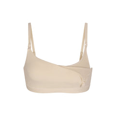 FITS EVERYBODY MATERNITY PUMPING SCOOP BRALETTE | SAND (MATERNITY BRALETTES) LAYS FLAT ON A WHITE BACKGROUND | FLT