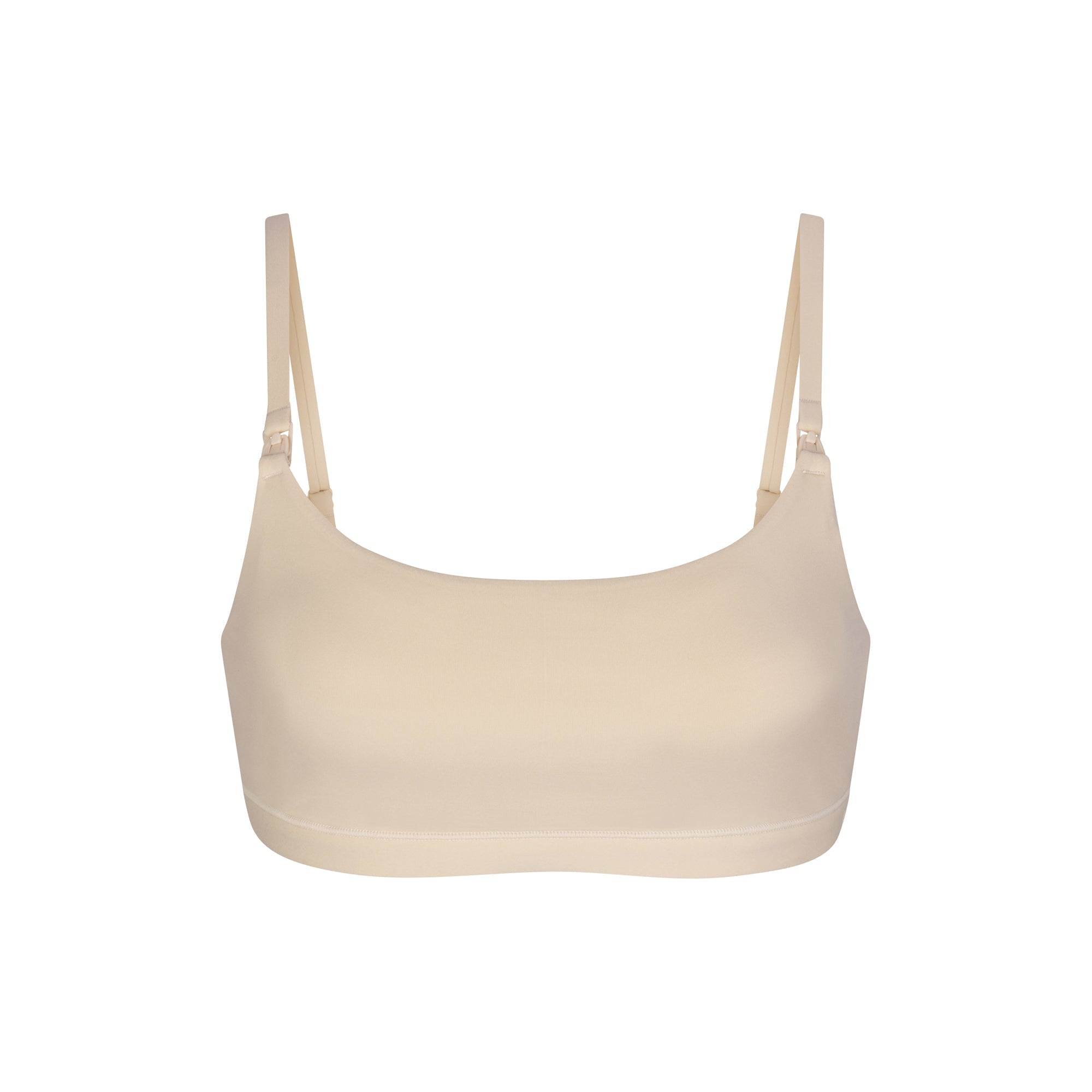 FITS EVERYBODY MATERNITY NURSING SCOOP BRALETTE LAYS FLAT ON A WHITE BACKGROUND | FLT