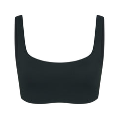 NikeSKIMS MATTE SCOOP NECK BRA | DARK TEAL FLAT ON A WHITE BACKGROUND | FLT