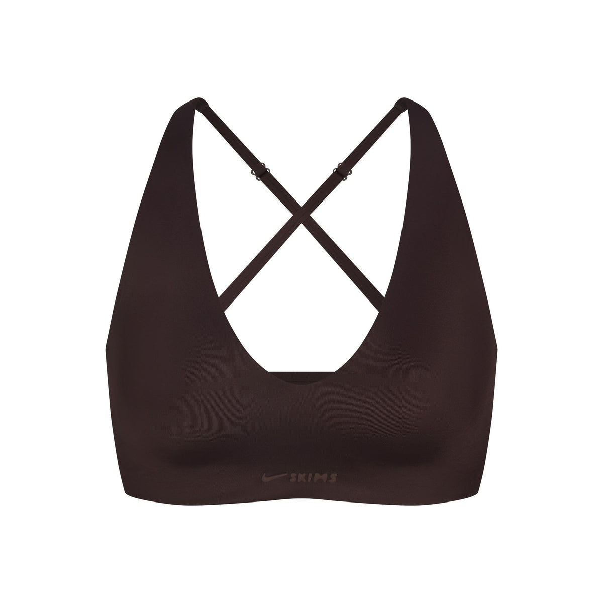 NikeSKIMS SHINE V-NECK BRA | PHOENIX FLAT ON A WHITE BACKGROUND | FLT