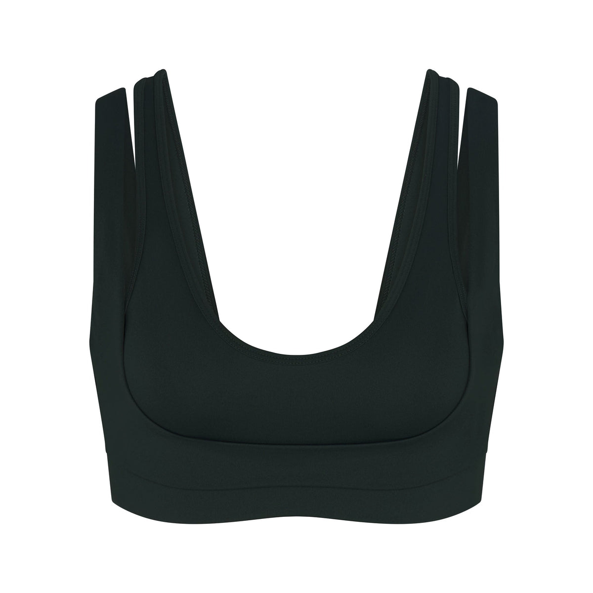 NikeSKIMS MATTE DOUBLE STRAP SCOOP BRA | DARK TEAL FLAT ON A WHITE BACKGROUND | FLT