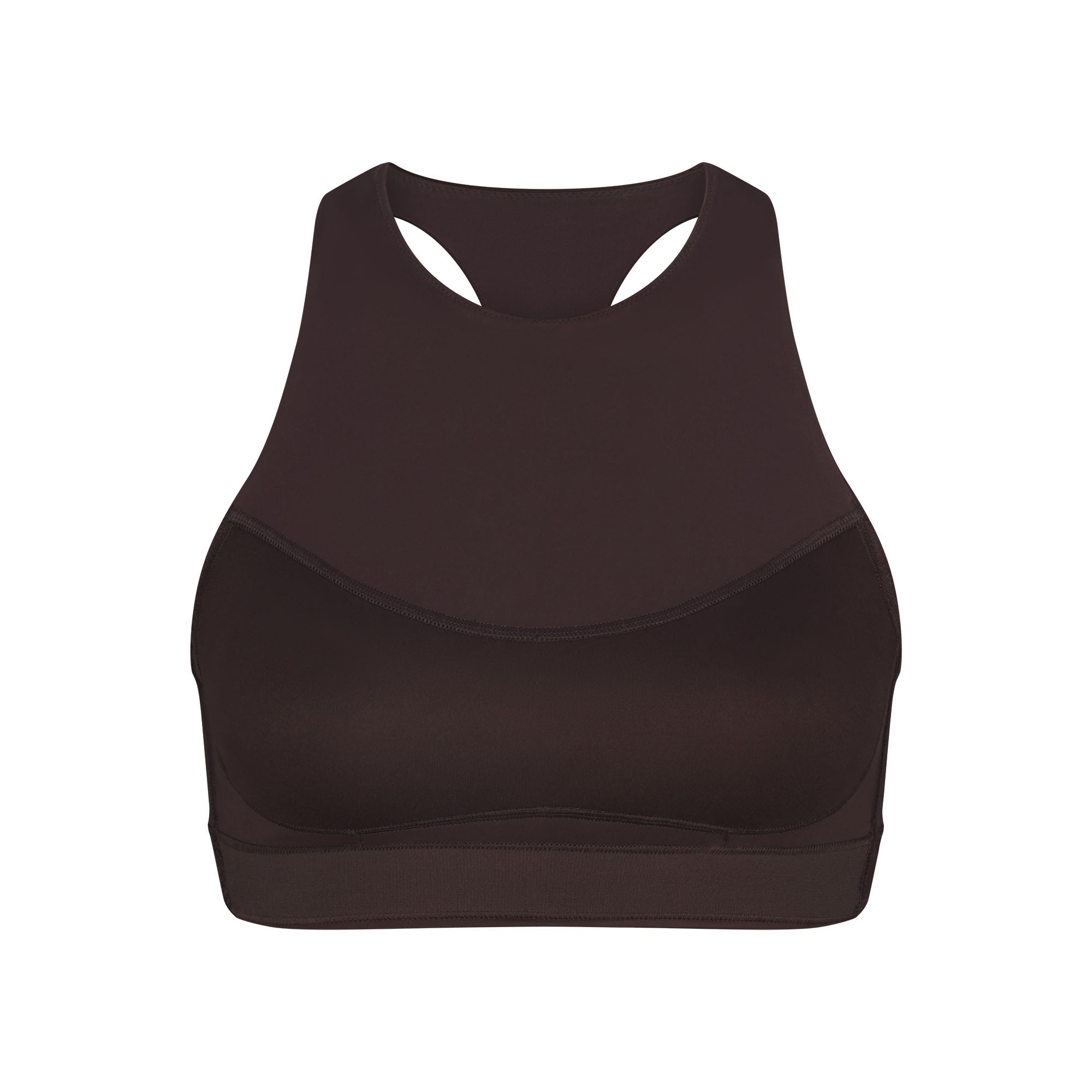 NikeSKIMS SHINE HIGH NECK BRA | PHOENIX FLAT ON A WHITE BACKGROUND | FLT