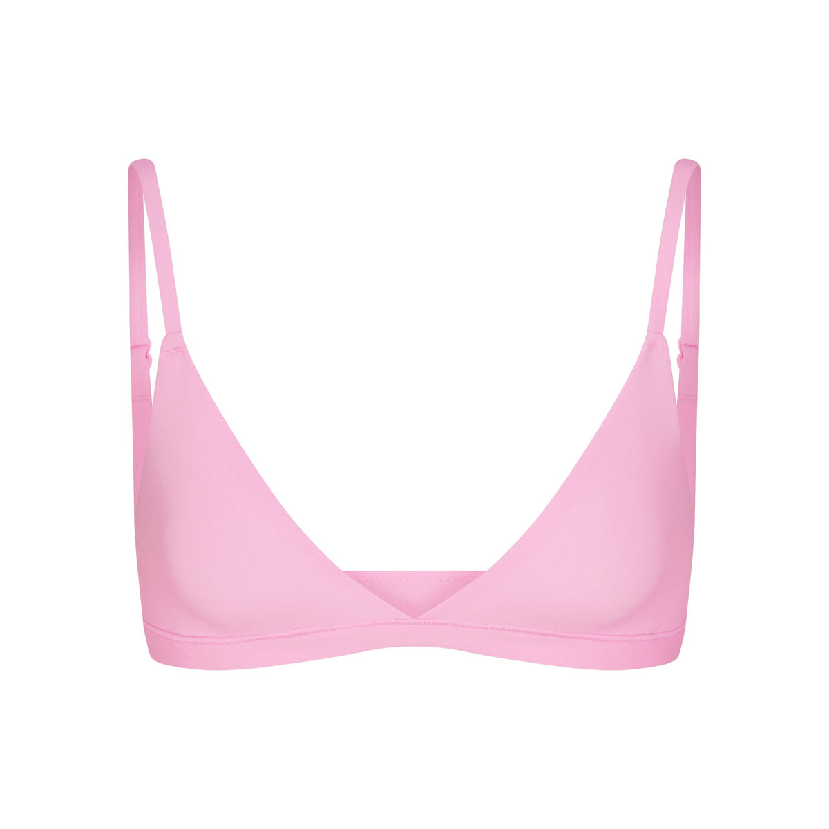 FITS EVERYBODY TRIANGLE BRALETTE | BUBBLE GUM FLAT ON A WHITE BACKGROUND | FLT