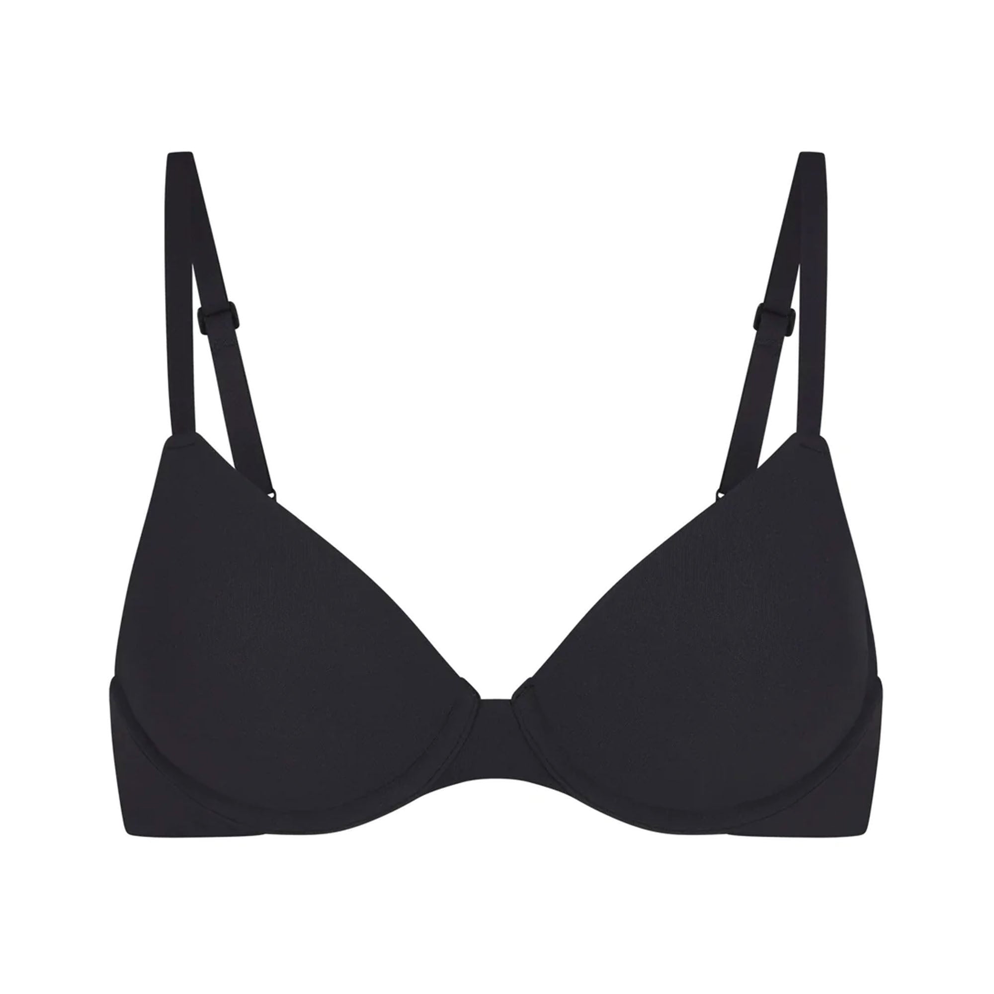 FITS EVERYBODY T-SHIRT BRA | ONYX (DEMI BRAS) LAYS FLAT ON A WHITE BACKGROUND | FLT