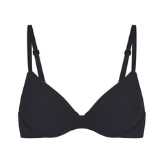 FITS EVERYBODY T-SHIRT BRA | ONYX (DEMI BRAS) LAYS FLAT ON A WHITE BACKGROUND | FLT