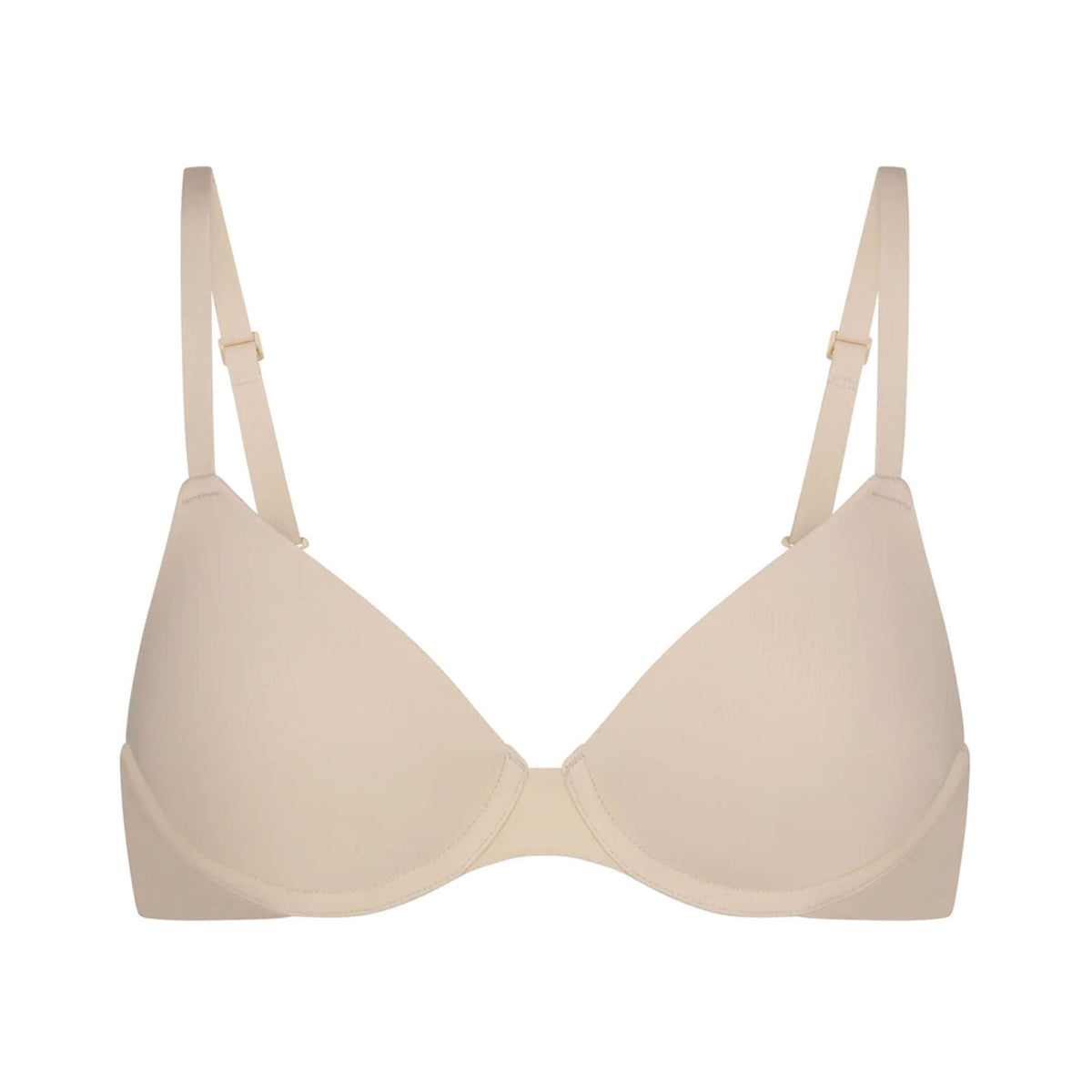 FITS EVERYBODY T-SHIRT BRA | SAND (DEMI BRAS) LAYS FLAT ON A WHITE BACKGROUND | FLT