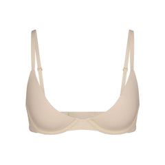 FITS EVERYBODY PLUNGE BRA | SAND (PLUNGE BRAS) LAYS FLAT ON A WHITE BACKGROUND | FLT