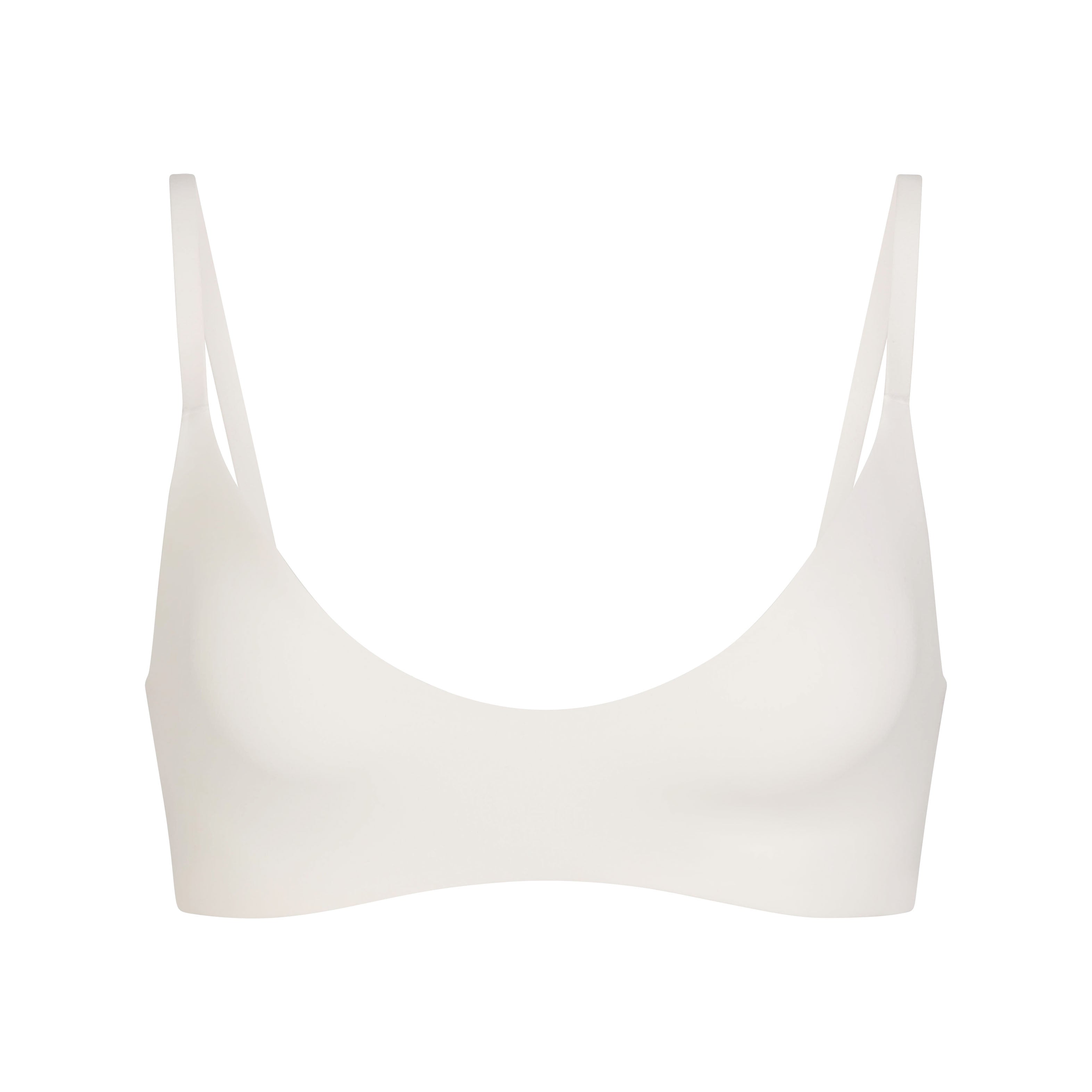 NikeSKIMS MATTE MICRO SCOOP BRA | IVORY LAYS FLAT ON A WHITE BACKGROUND | FLT
