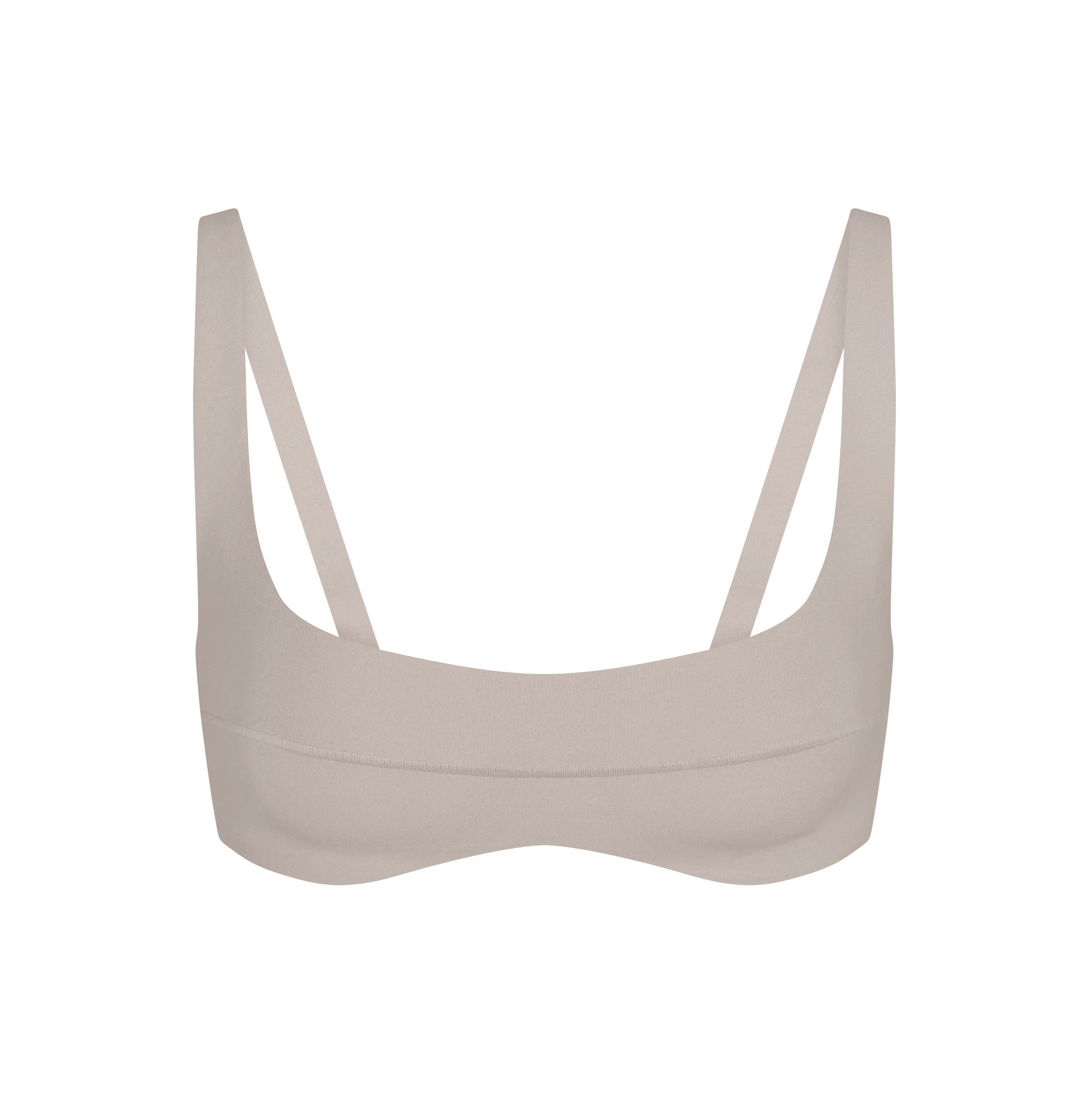 NikeSKIMS STUDIO STRETCH SEAM FRONT MICRO BRA | LINEN LAYS FLAT ON A WHITE BACKGROUND | FLT