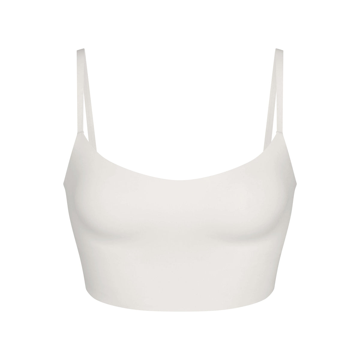 NikeSKIMS MATTE CAMI BRA TOP | IVORY LAYS FLAT ON A WHITE BACKGROUND | FLT