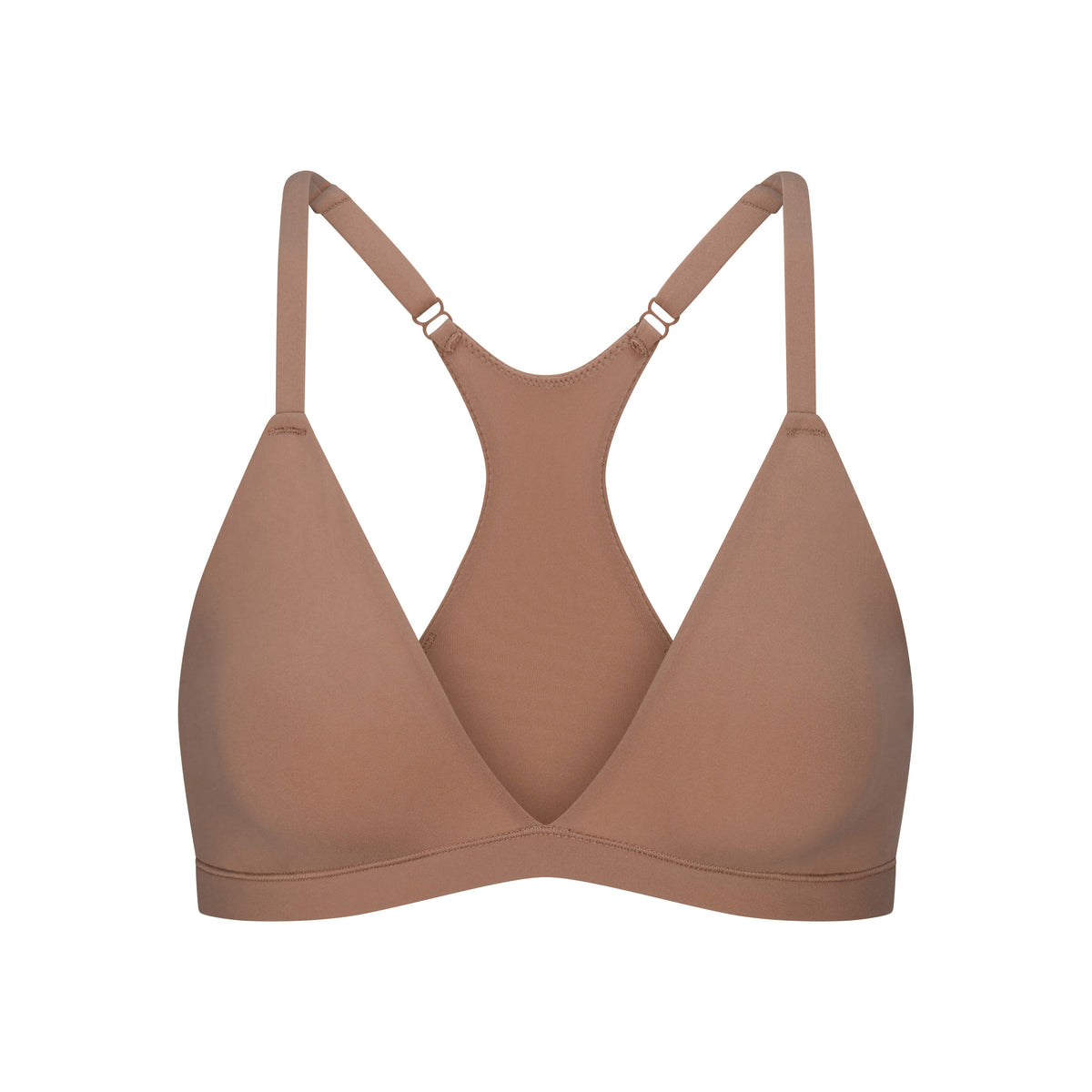 FITS EVERYBODY RACERBACK TRIANGLE BRALETTE | SIENNA FLAT ON A WHITE BACKGROUND | FLT