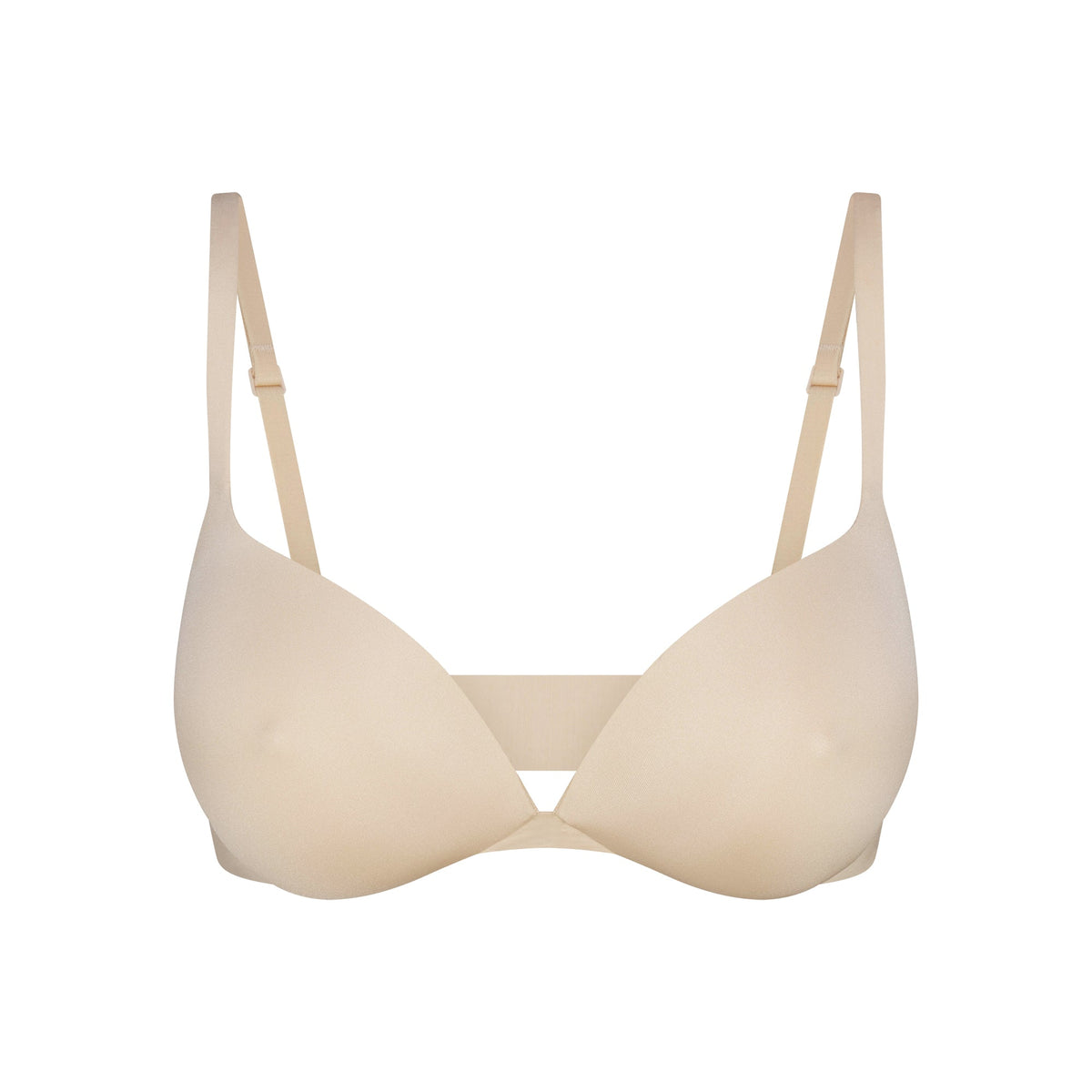 SKIMS ULTIMATE NIPPLE WIRELESS PUSH-UP BRA | SAND FLAT ON A WHITE BACKGROUND | FLT