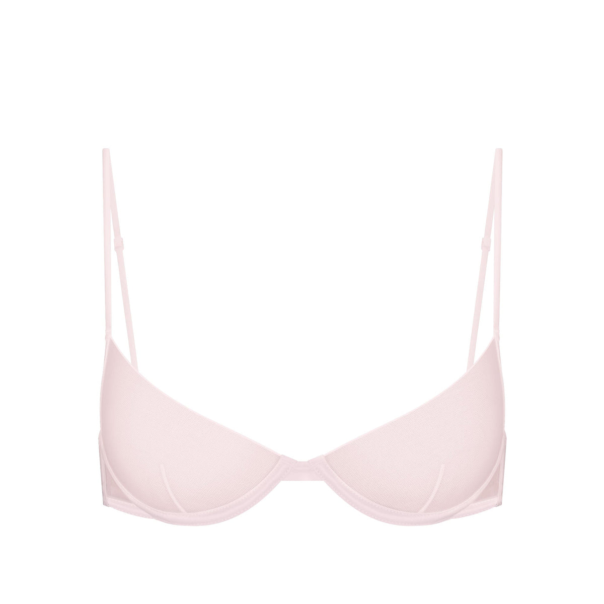 INVISIBLE PLUNGE BRA | BARELY PINK FLAT ON A WHITE BACKGROUND | FLT