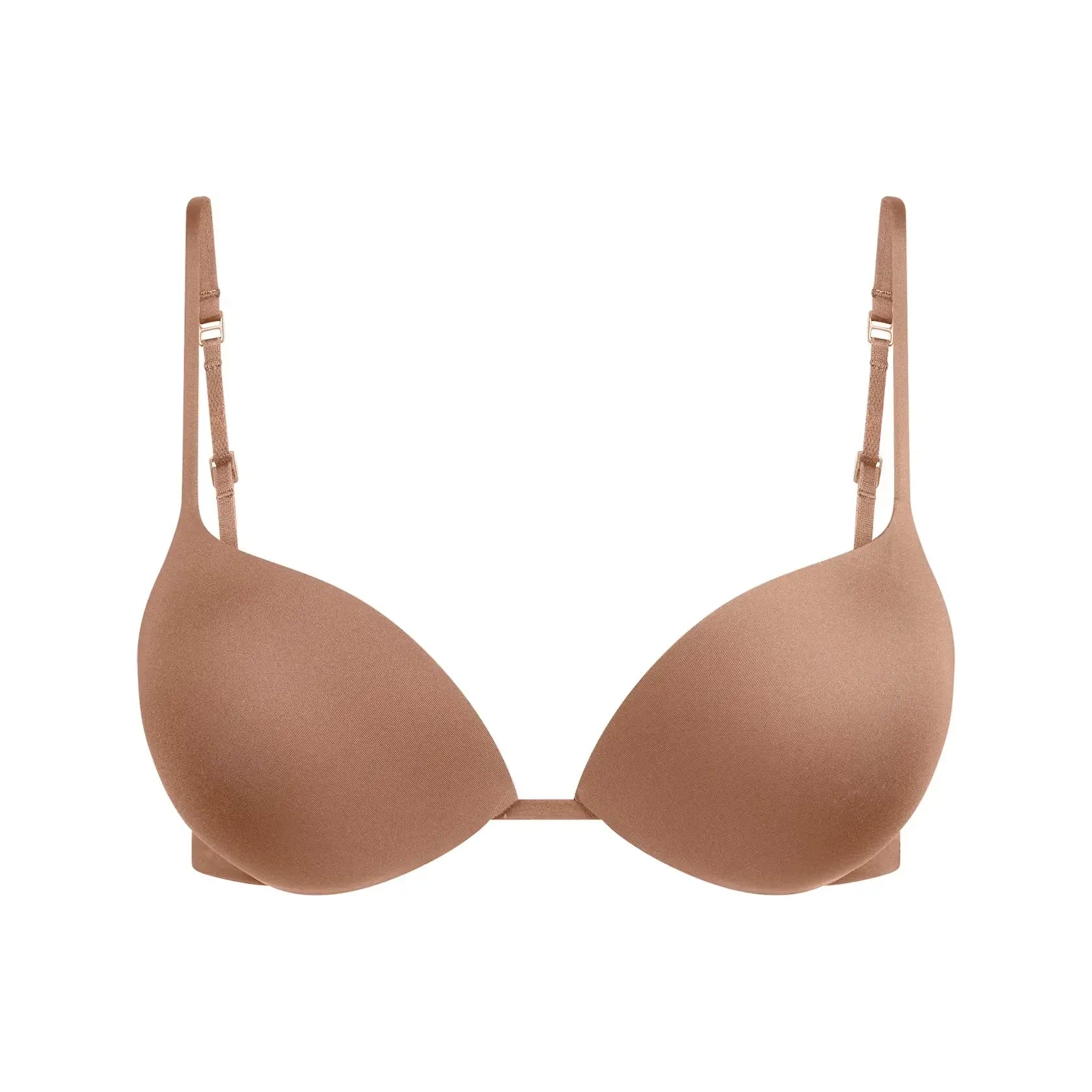 SKIMS ULTIMATE SUPER PUSH-UP BRA | SIENNA FLAT ON A WHITE BACKGROUND | FLT