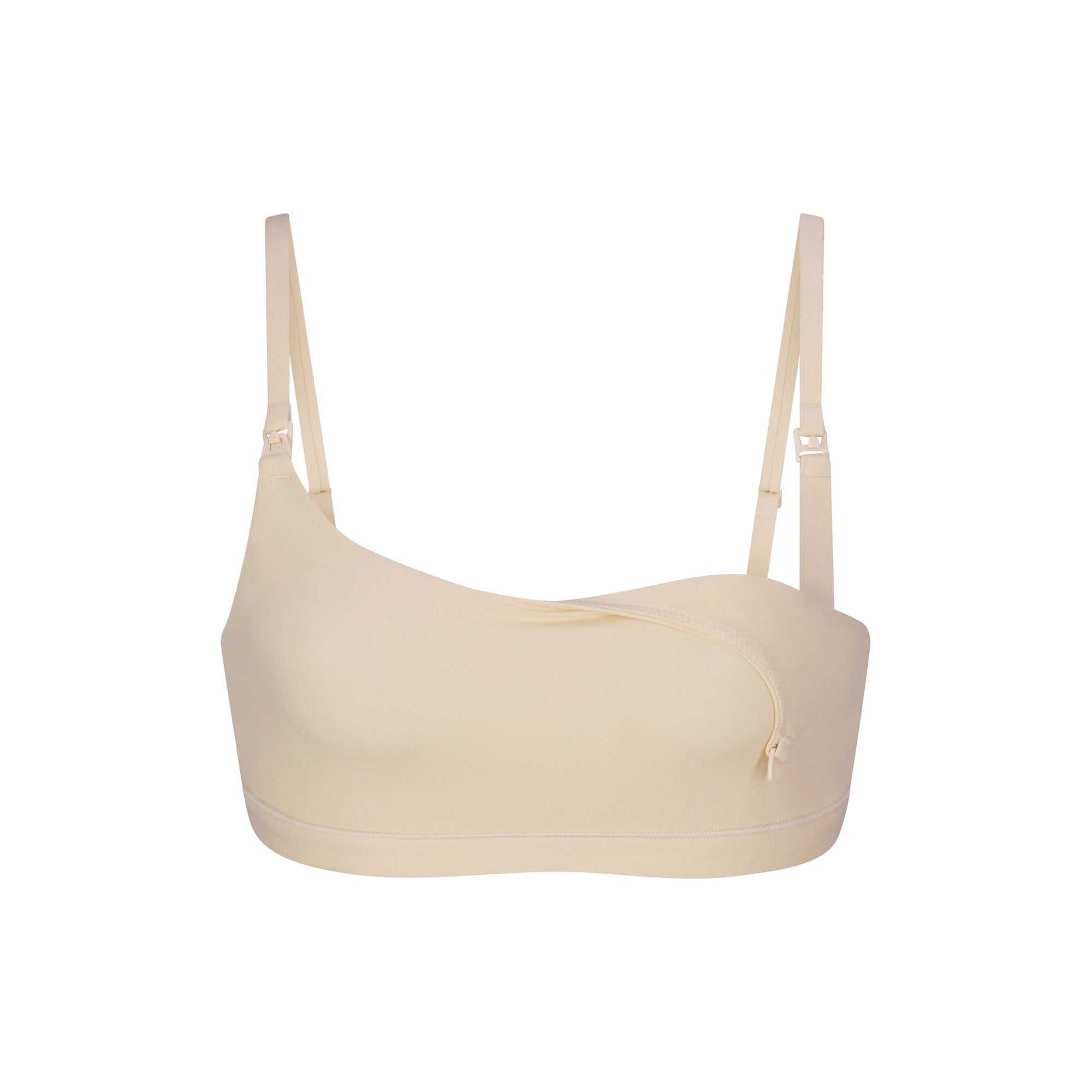 FITS EVERYBODY MATERNITY NURSING SCOOP BRALETTE | SAND (MATERNITY BRALETTES) LAYS FLAT ON A WHITE BACKGROUND | FLT