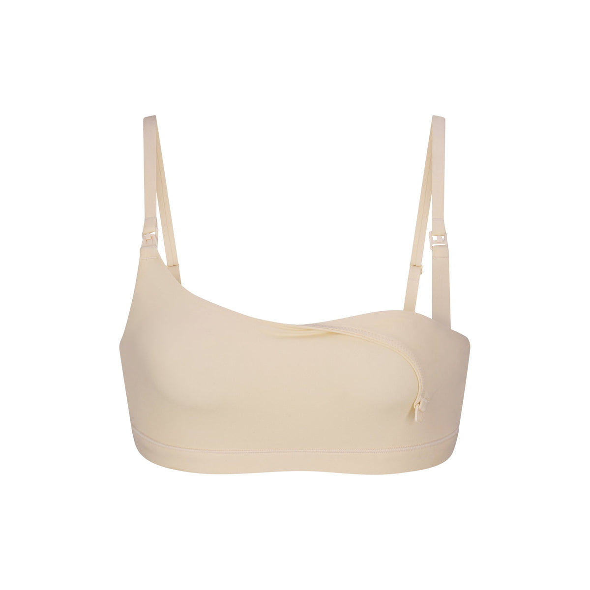FITS EVERYBODY MATERNITY NURSING SCOOP BRALETTE | SAND (MATERNITY BRALETTES) LAYS FLAT ON A WHITE BACKGROUND | FLT