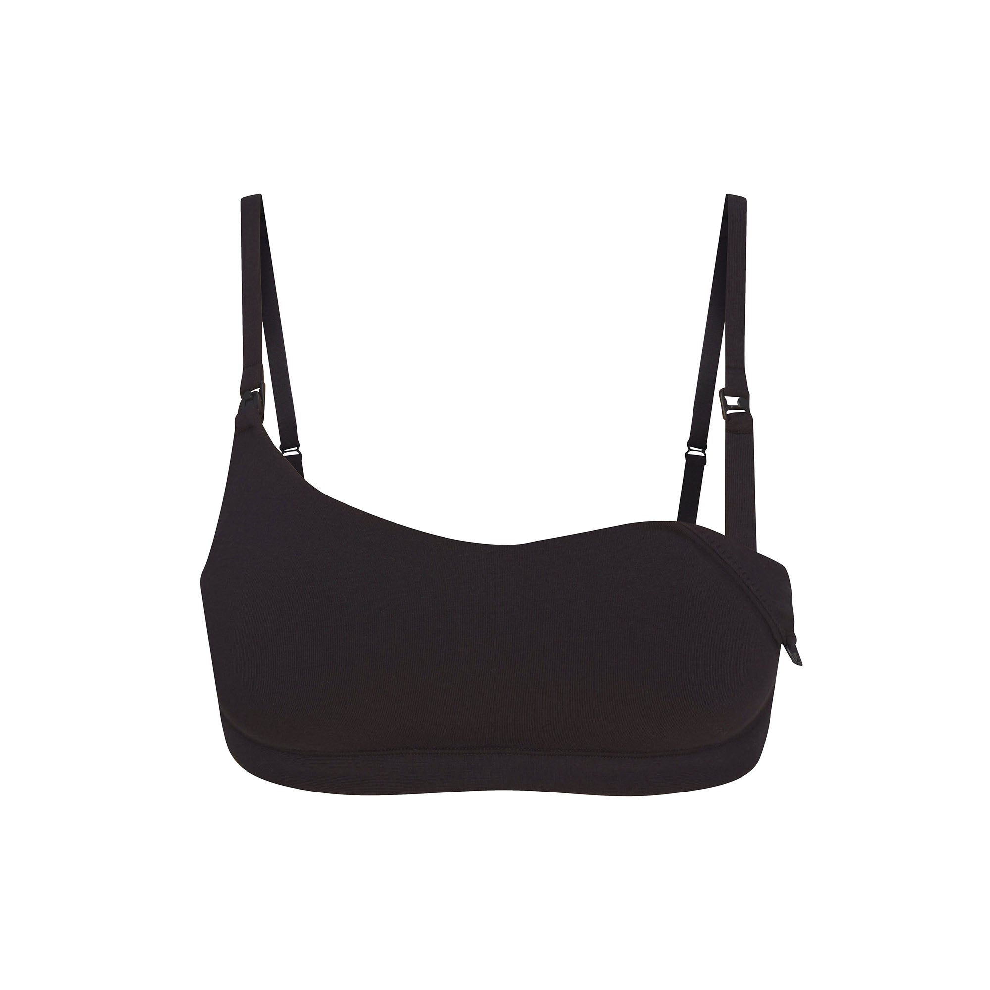 COTTON JERSEY MATERNITY NURSING SCOOP BRALETTE | SOOT FLAT ON A WHITE BACKGROUND | FLT