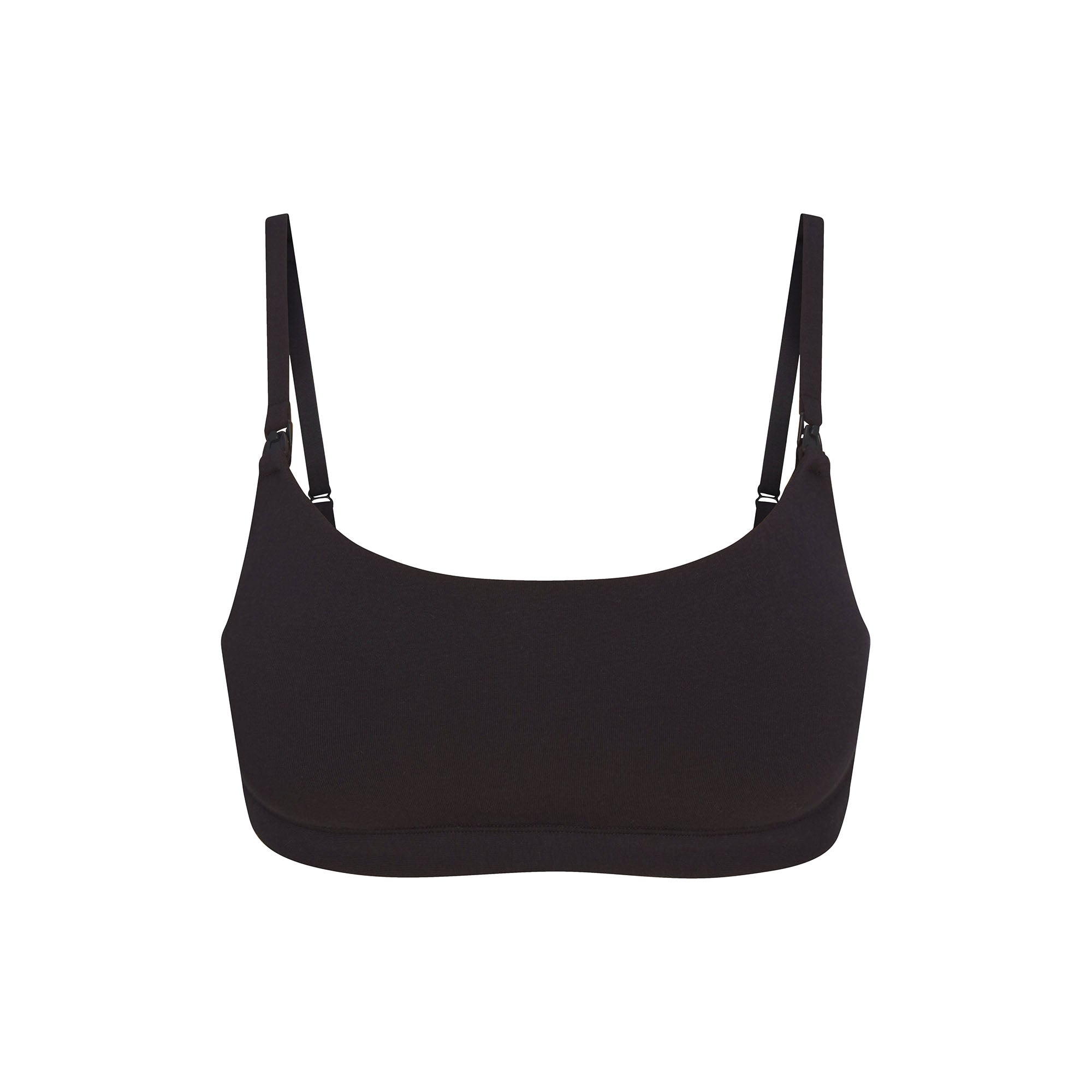 COTTON JERSEY MATERNITY NURSING SCOOP BRALETTE | SOOT FLAT ON A WHITE BACKGROUND | FLT