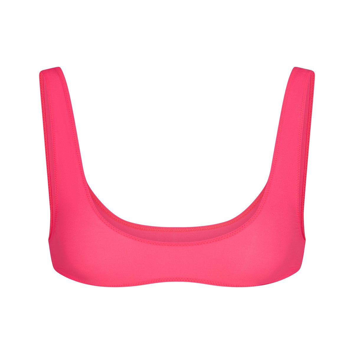 FITS EVERYBODY MICRO SCOOP BRALETTE | ULTRA PINK FLAT ON A WHITE BACKGROUND | FLT