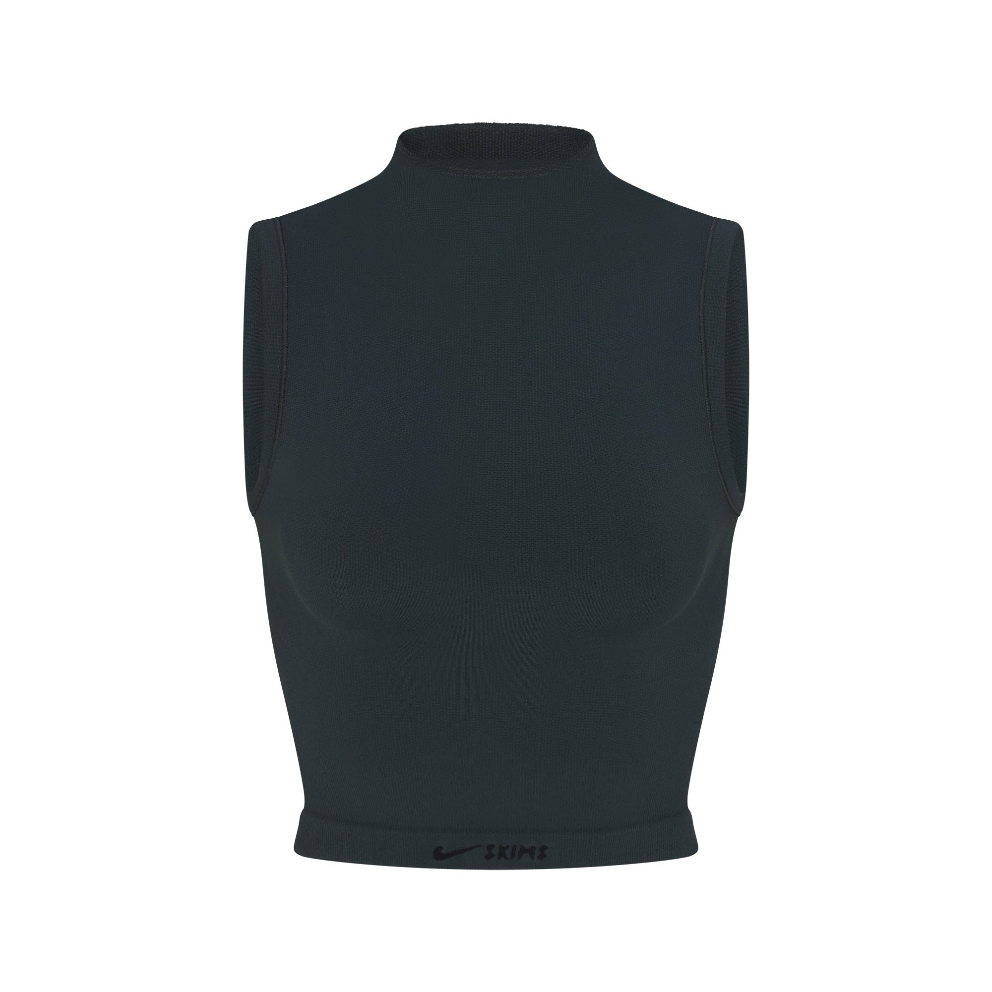 NikeSKIMS VINTAGE SEAMLESS MOCK NECK BRA TOP | DARK TEAL FLAT ON A WHITE BACKGROUND | FLT