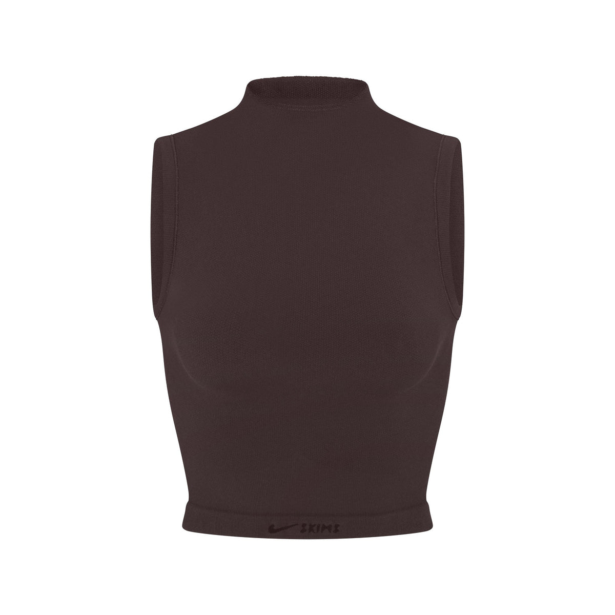 NikeSKIMS VINTAGE SEAMLESS MOCK NECK BRA TOP | PHOENIX FLAT ON A WHITE BACKGROUND | FLT