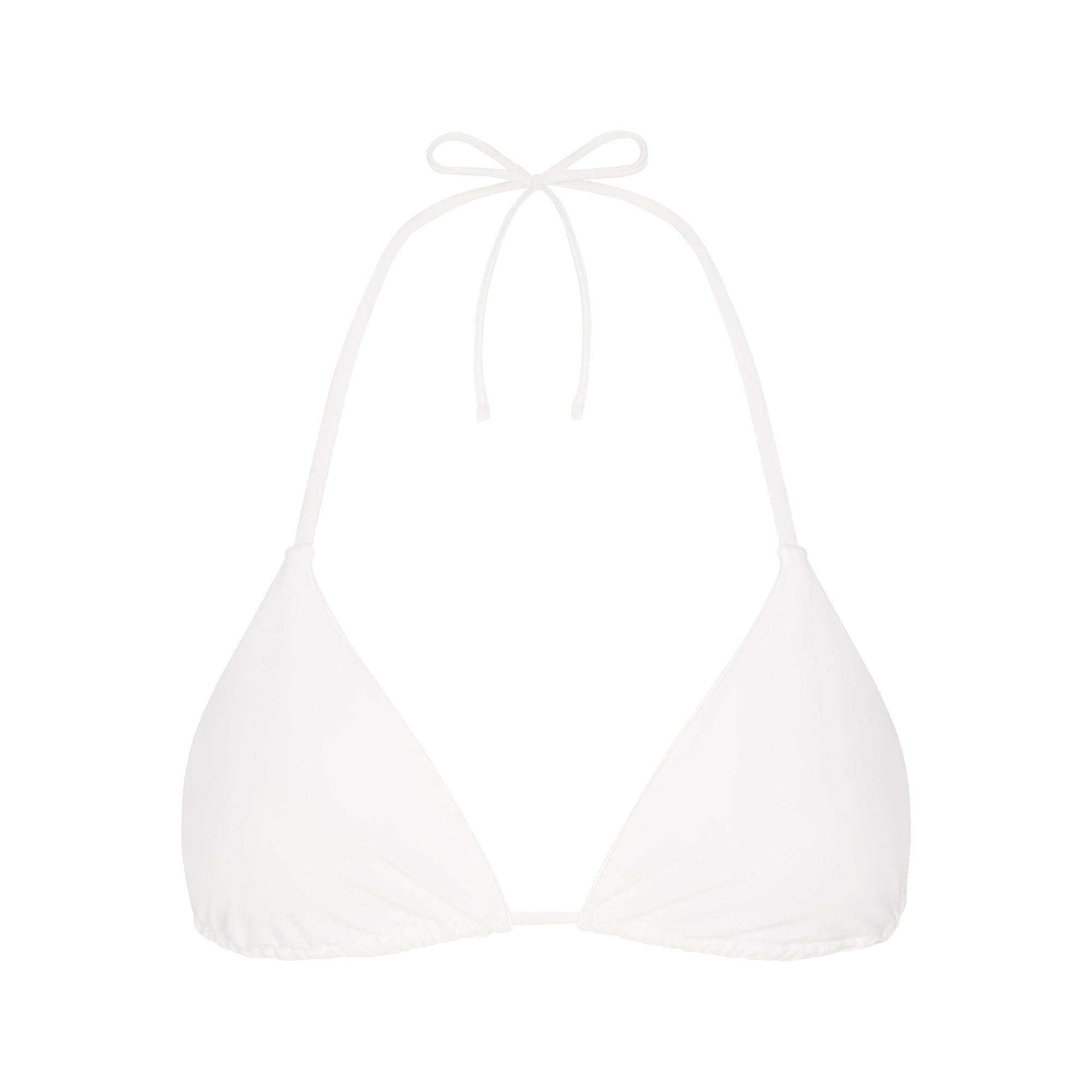 SIGNATURE SWIM TRIANGLE BIKINI TOP | SNOW FLAT ON A WHITE BACKGROUND | FLT