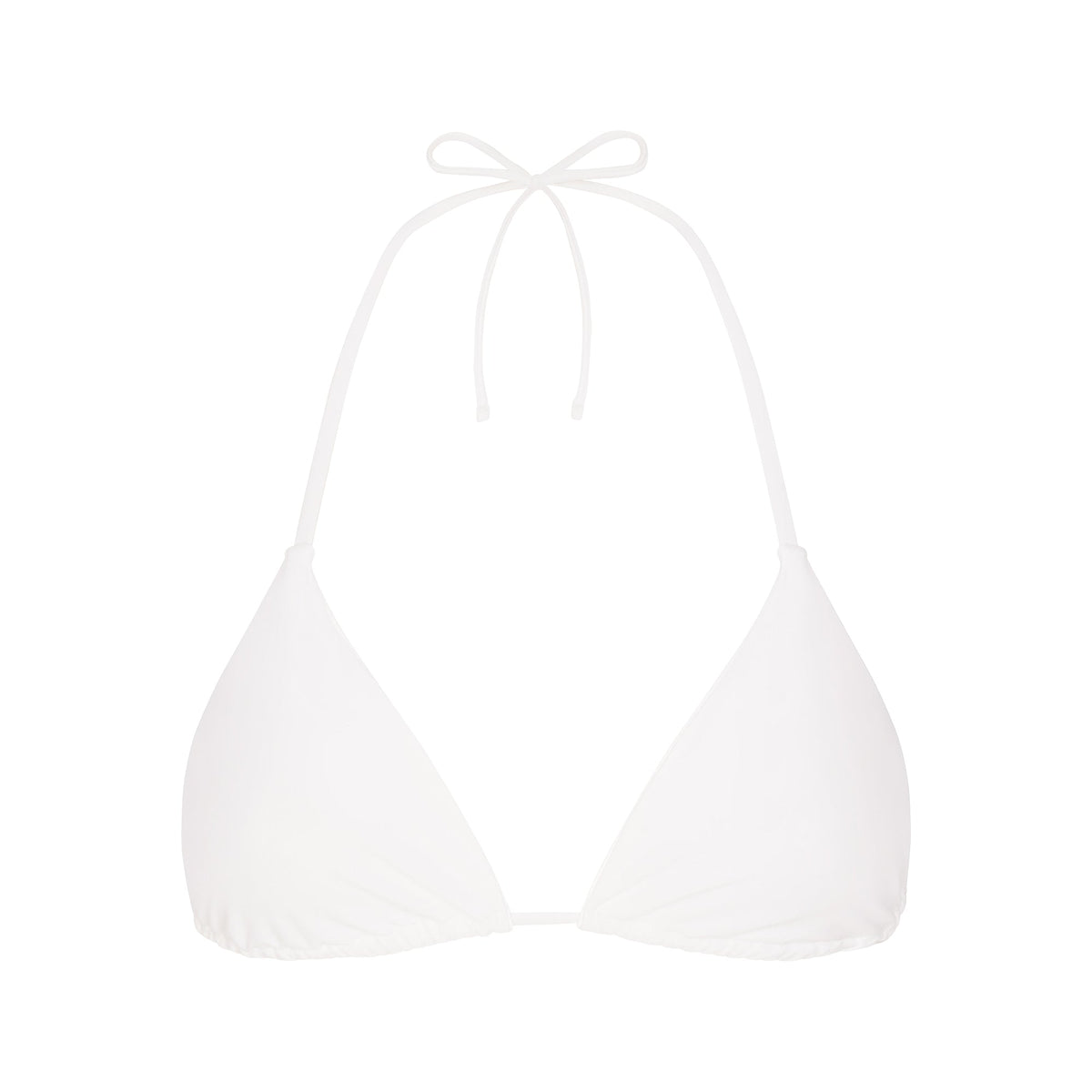 SIGNATURE SWIM TRIANGLE BIKINI TOP | SNOW FLAT ON A WHITE BACKGROUND | FLT