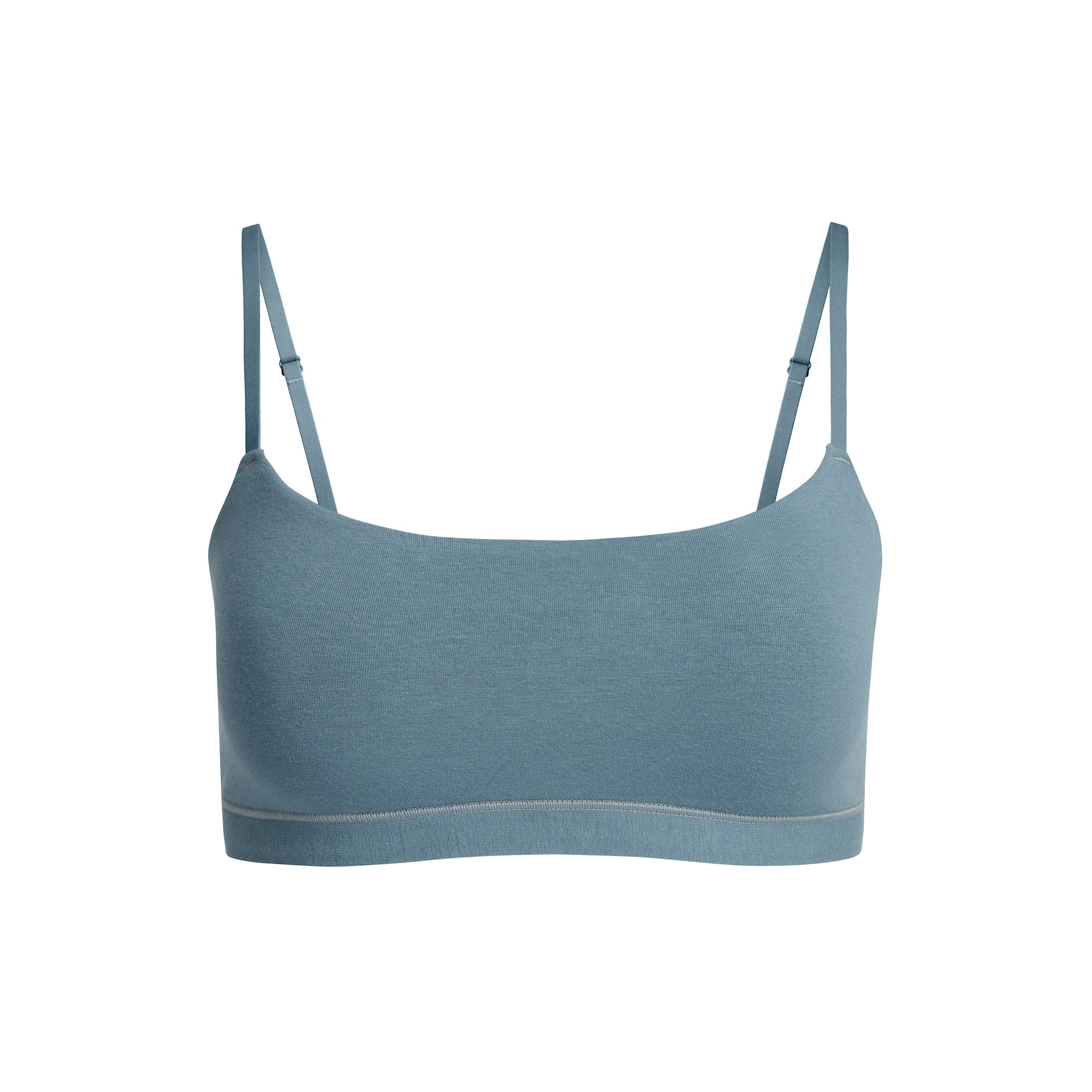 COTTON JERSEY SCOOP BRALETTE | KYANITE FLAT ON A WHITE BACKGROUND | FLT