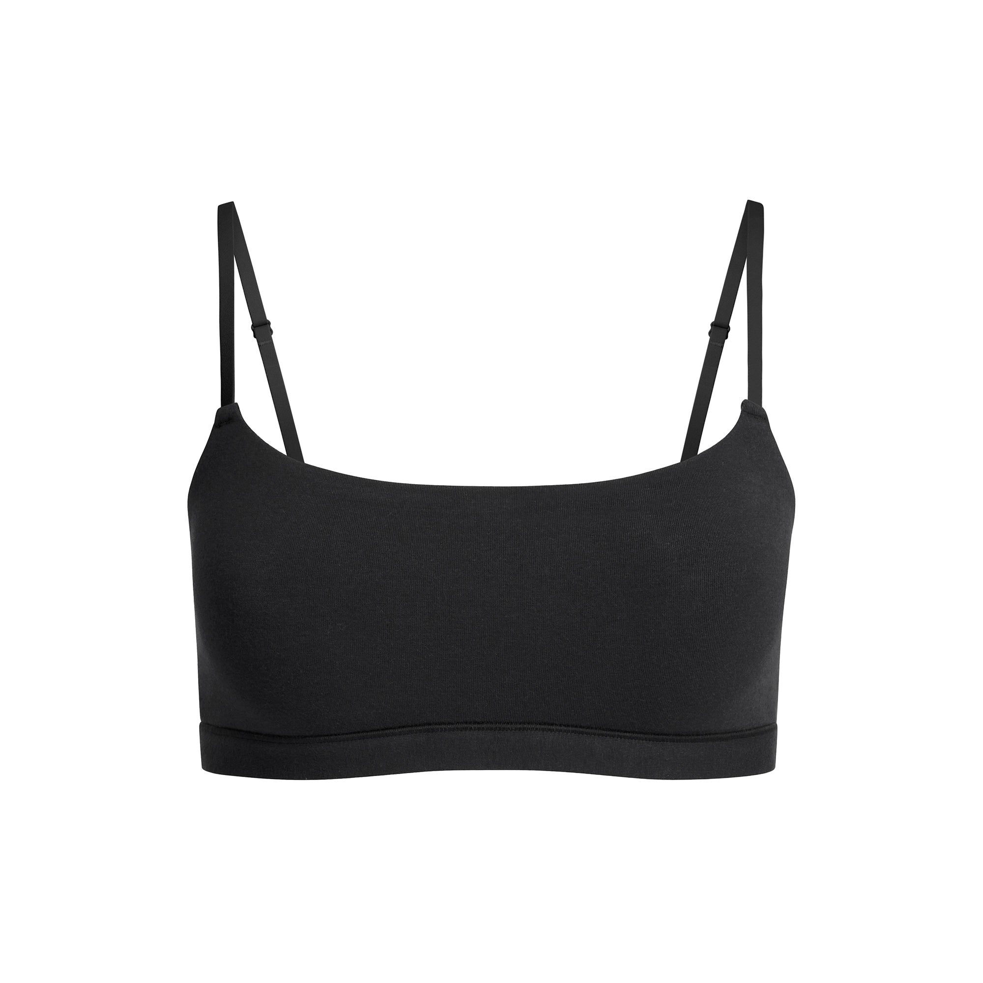 COTTON JERSEY SCOOP BRALETTE | SOOT FLAT ON A WHITE BACKGROUND | FLT