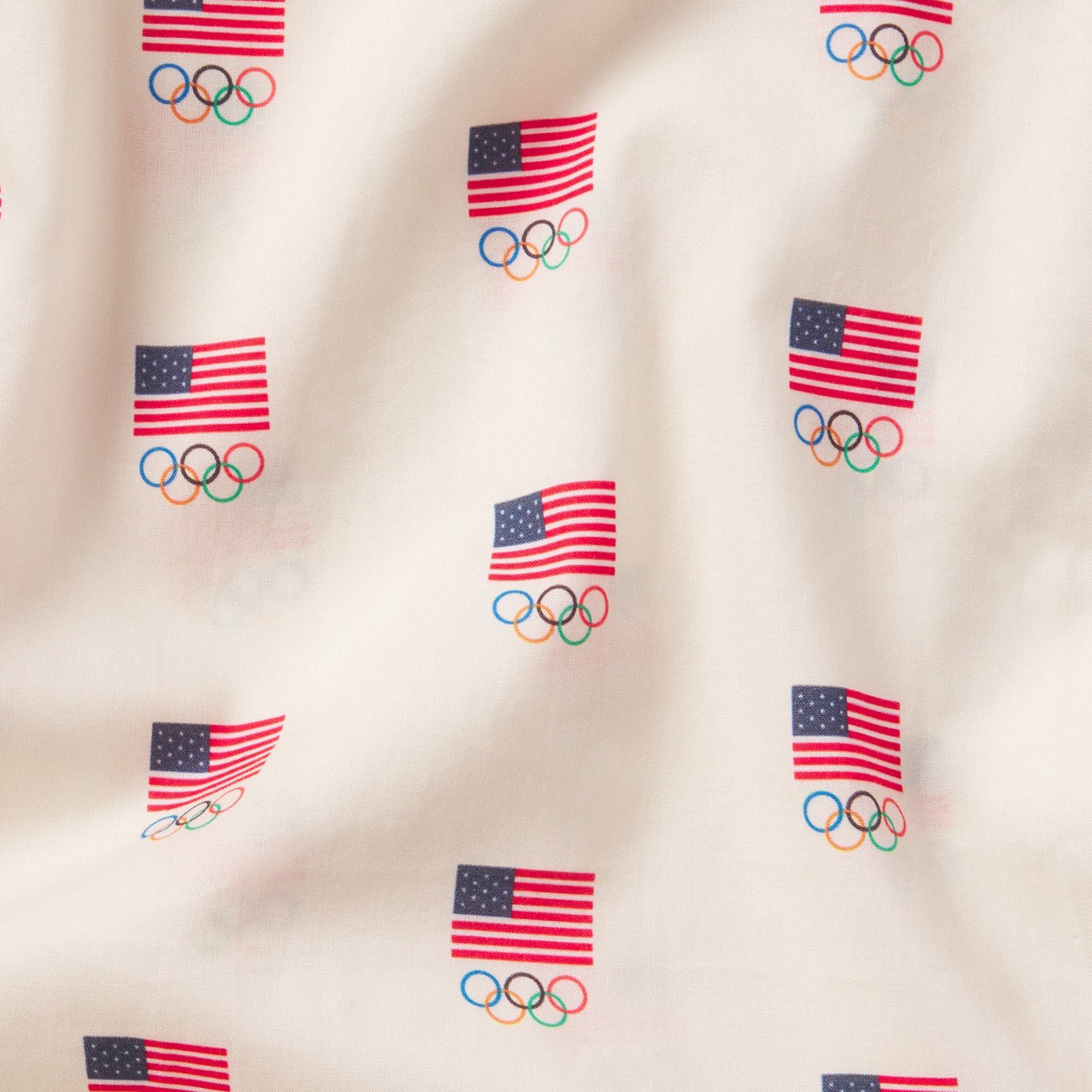 SKIMS FOR TEAM USA COTTON POPLIN MENS OLYMPIC BOXER | ECRU ADDITIONAL FABRIC DETAILS
