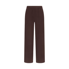 FRENCH TERRY STRAIGHT LEG PANT | ESPRESSO LAYS FLAT ON A WHITE BACKGROUND | FLT