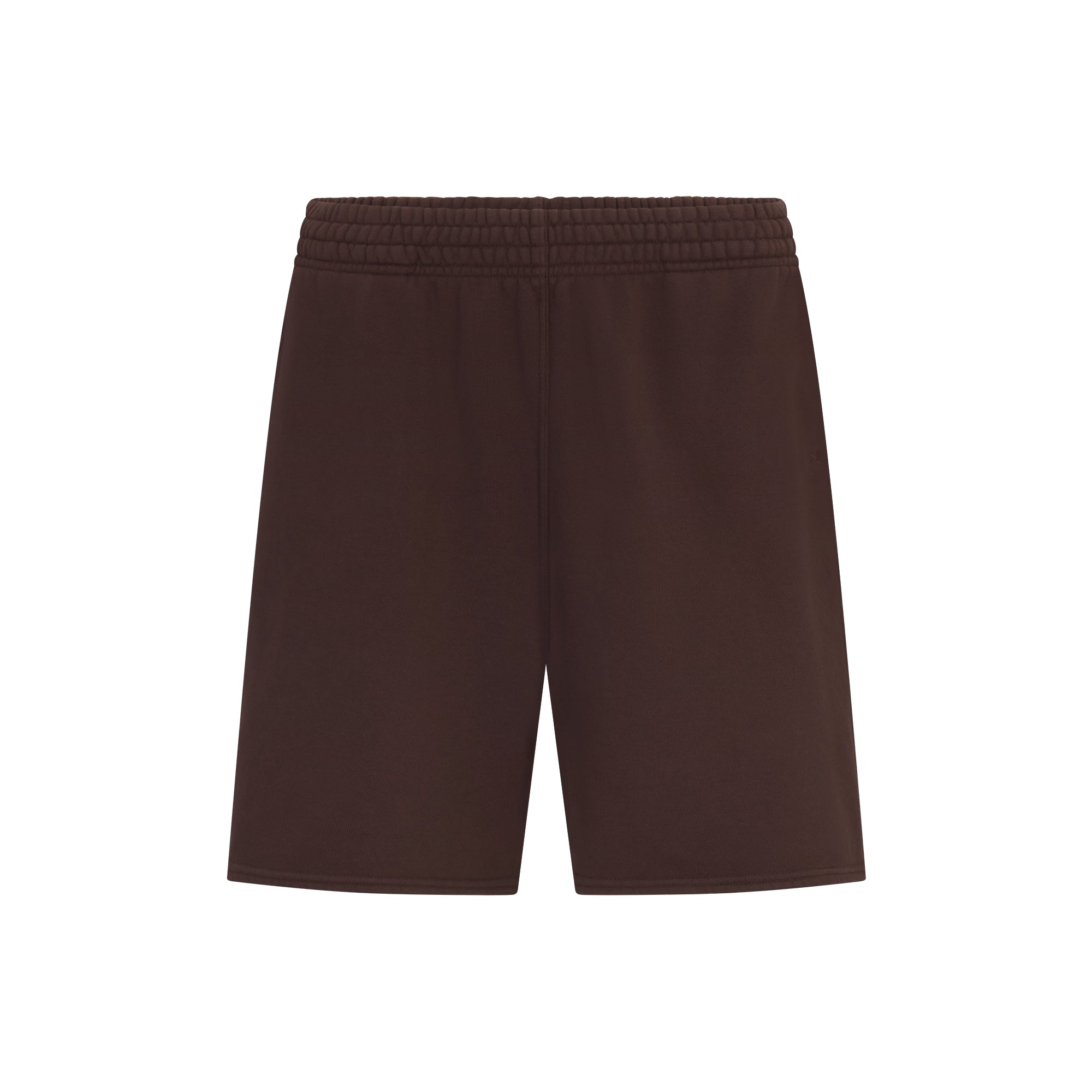 FRENCH TERRY LONG SHORT | ESPRESSO LAYS FLAT ON A WHITE BACKGROUND | FLT