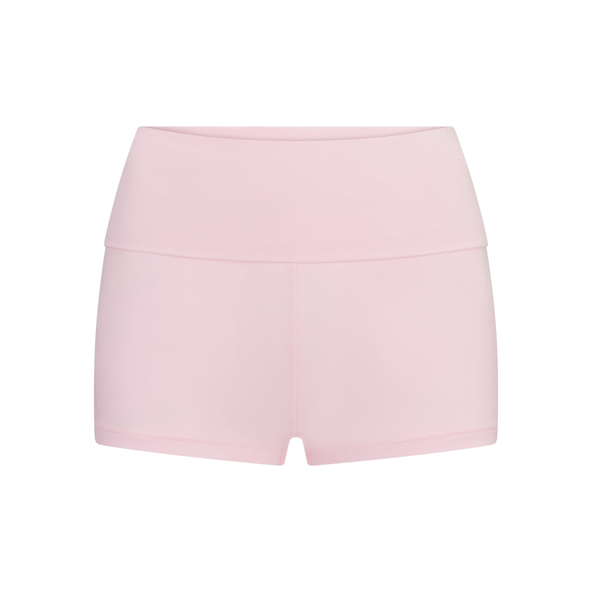 COTTON JERSEY FOLDOVER SHORT | CHERRY BLOSSOM LAYS FLAT ON A WHITE BACKGROUND | FLT