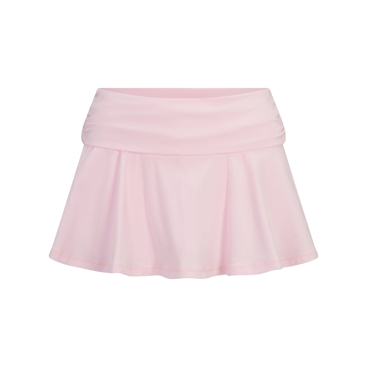 COTTON JERSEY FOLDOVER MINI SKORT | CHERRY BLOSSOM LAYS FLAT ON A WHITE BACKGROUND | FLT