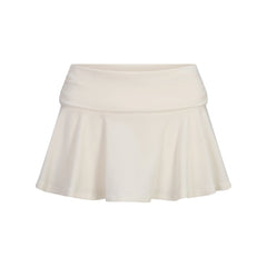 COTTON JERSEY FOLDOVER MINI SKORT | MARBLE LAYS FLAT ON A WHITE BACKGROUND | FLT