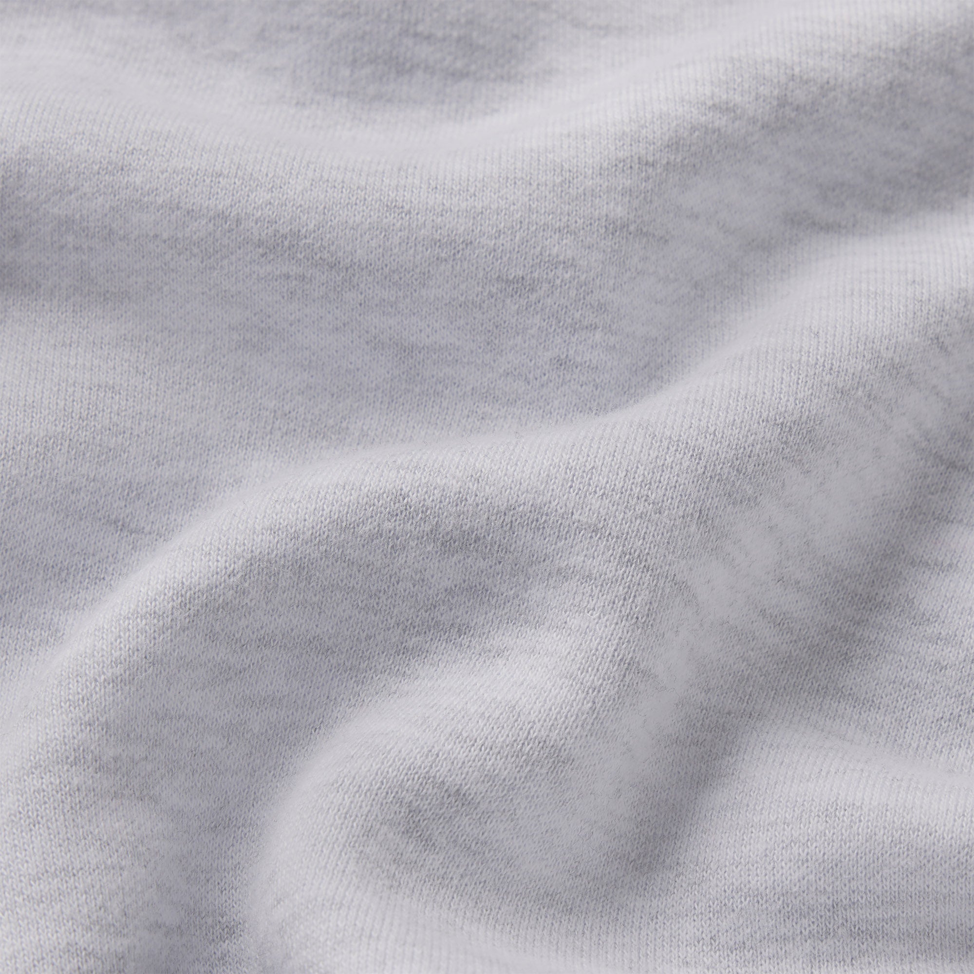 COTTON FLEECE SHRUNKEN CARDIGAN | LIGHT HEATHER GREY ADDITIONAL FABRIC DETAILS