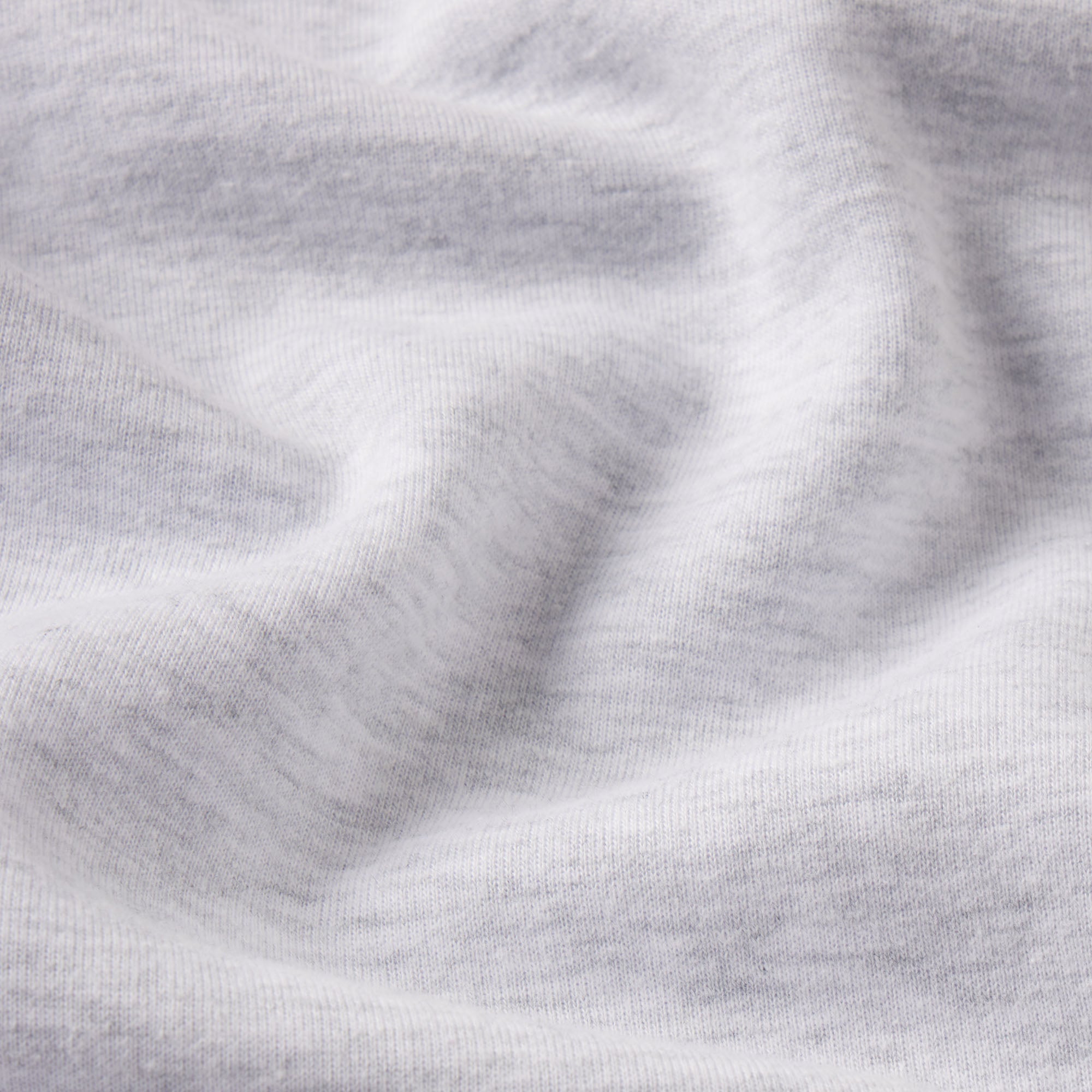 COTTON FLEECE CLASSIC CREWNECK | LIGHT HEATHER GREY WITH ONYX LOGO ADDITIONAL FABRIC DETAILS