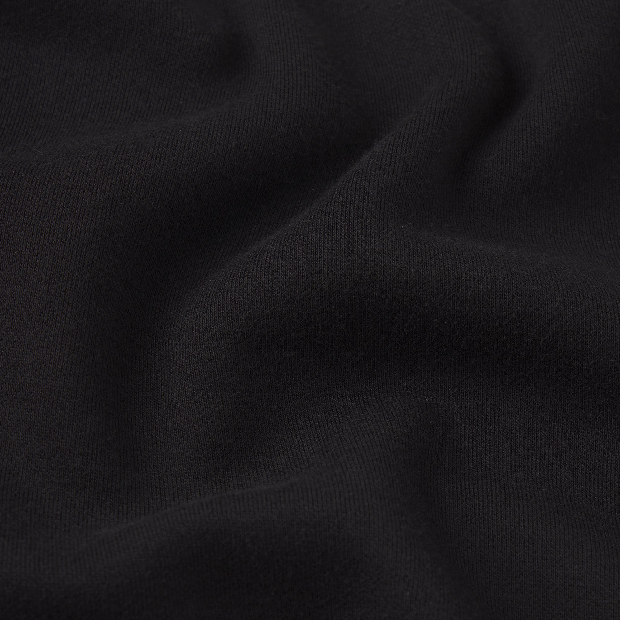 COTTON FLEECE OVERSIZED DOUBLE WAISTBAND SHORT | ONYX ADDITIONAL FABRIC DETAILS